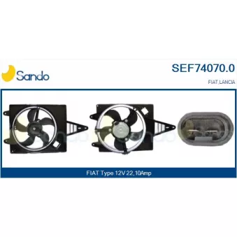 Moteur électrique, ventilateur pour radiateurs SANDO SEF74070.0