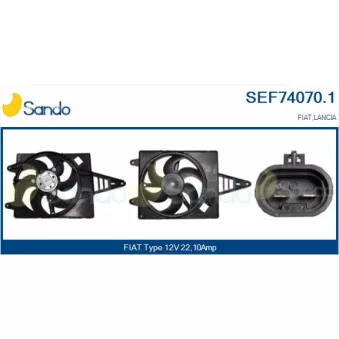 Moteur électrique, ventilateur pour radiateurs SANDO SEF74070.1