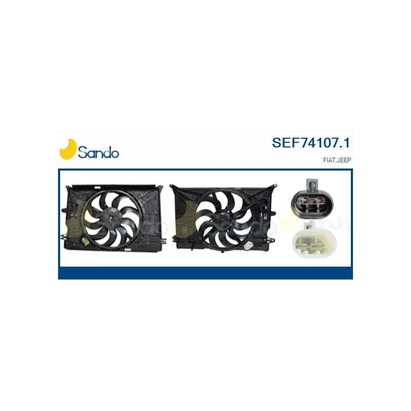 Moteur électrique, ventilateur pour radiateurs SANDO SEF74107.1