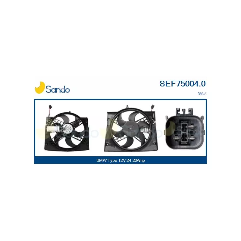 Moteur électrique, ventilateur pour radiateurs SANDO SEF75004.0