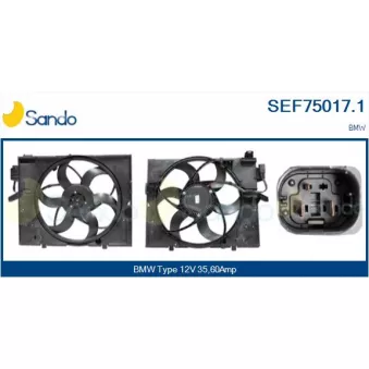 Moteur électrique, ventilateur pour radiateurs SANDO SEF75017.1