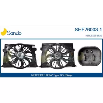 Moteur électrique, ventilateur pour radiateurs SANDO SEF76003.1