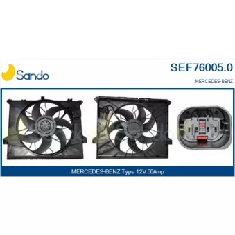 Moteur électrique, ventilateur pour radiateurs SANDO SEF76005.0