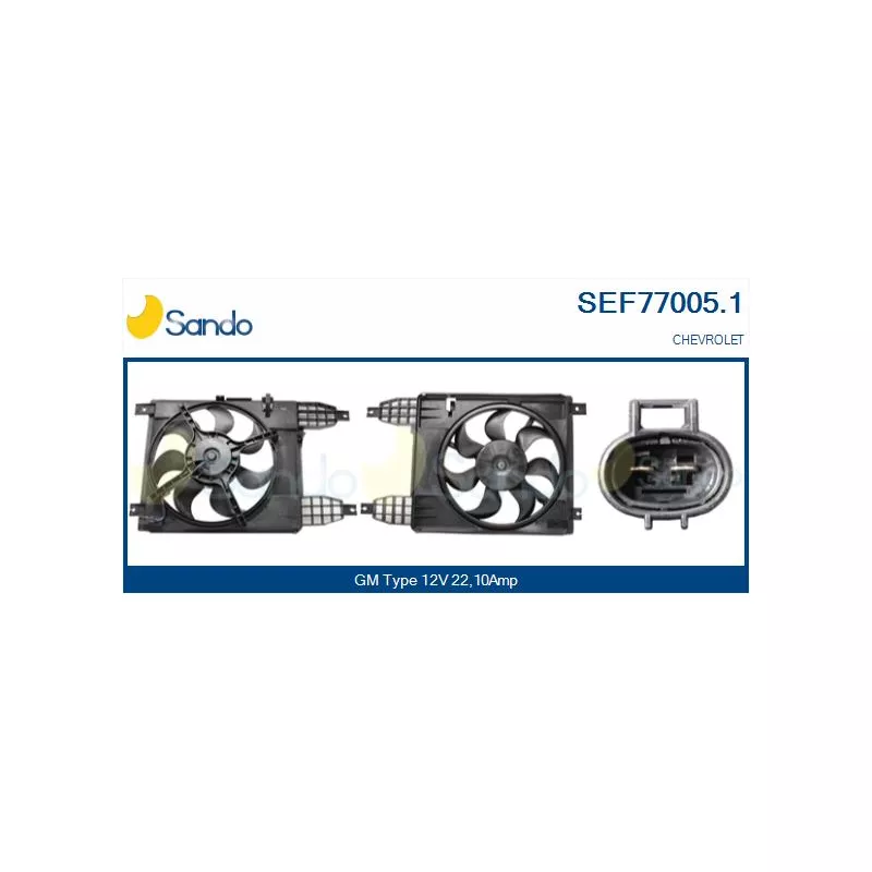 Moteur électrique, ventilateur pour radiateurs SANDO SEF77005.1