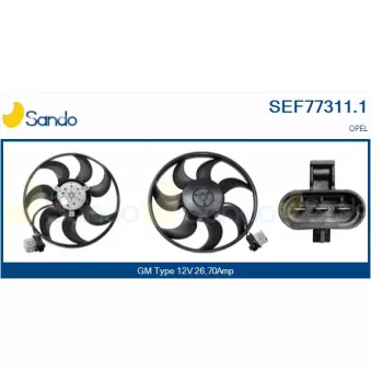 Ventilateur, refroidissement du moteur SANDO SEF77311.1