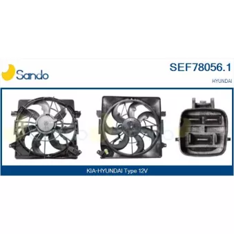 Moteur électrique, ventilateur pour radiateurs SANDO SEF78056.1