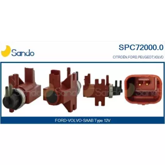 Transmetteur de pression, controle des gaz d'échappement SANDO SPC72000.0