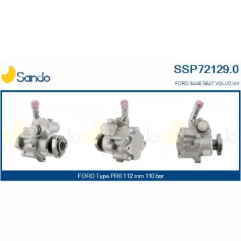 Pompe hydraulique, direction SANDO SSP72129.0
