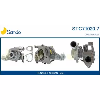 Turbocompresseur, suralimentation SANDO STC71020.7