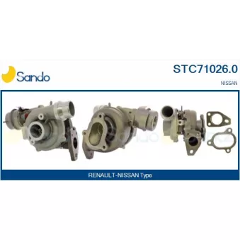 Turbocompresseur, suralimentation SANDO STC71026.0