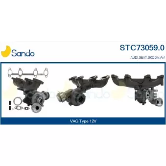 Turbocompresseur, suralimentation SANDO STC73059.0