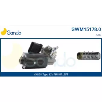 Moteur d'essuie-glace SANDO SWM15178.0