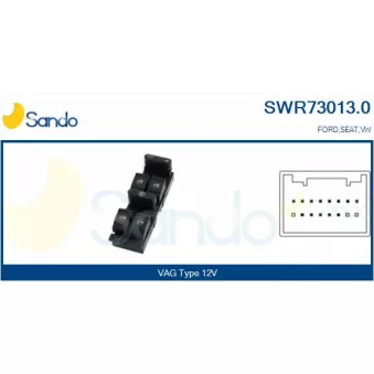 Interrupteur, lève-vitre SANDO SWR73013.0