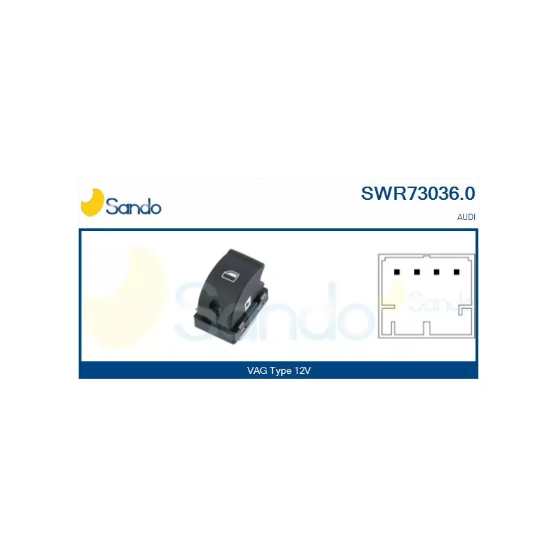 Interrupteur, lève-vitre SANDO SWR73036.0