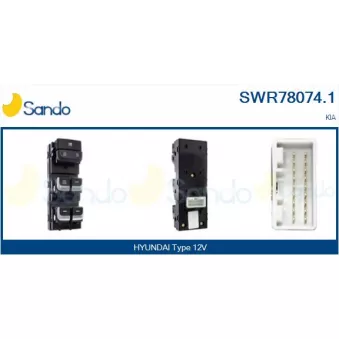 Interrupteur, lève-vitre SANDO SWR78074.1
