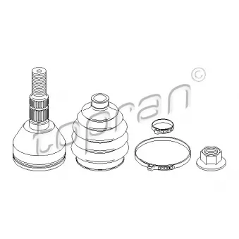 Jeu de joints, arbre de transmission TOPRAN 206 504