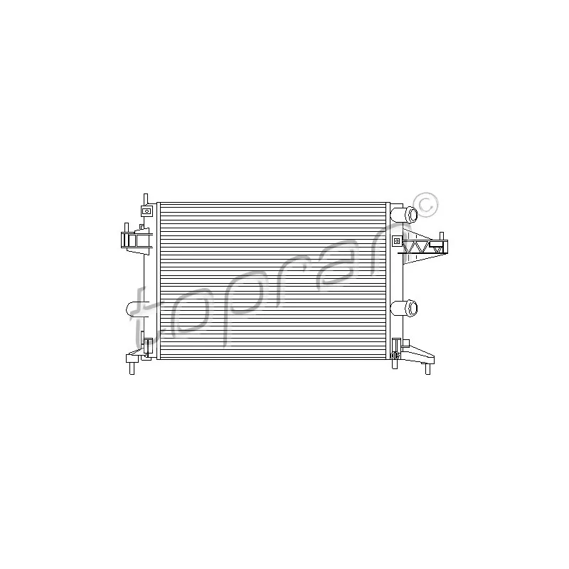 Radiateur, refroidissement du moteur TOPRAN 206 970