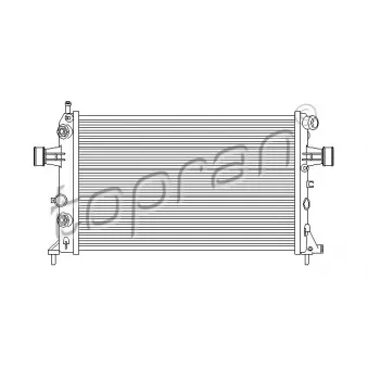 Radiateur, refroidissement du moteur TOPRAN 206 972