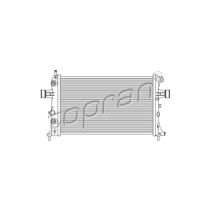 Radiateur, refroidissement du moteur TOPRAN 206 972