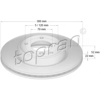 Jeu de 2 disques de frein avant TOPRAN 500 572