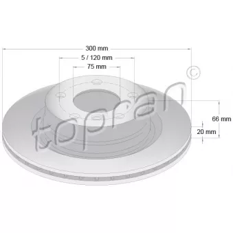 Jeu de 2 disques de frein arrière TOPRAN 501 902