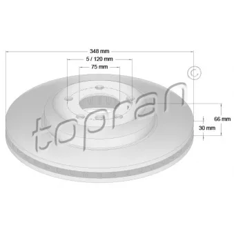 Jeu de 2 disques de frein avant TOPRAN 503 161