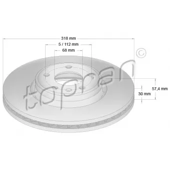 Disque de frein TOPRAN 631 152