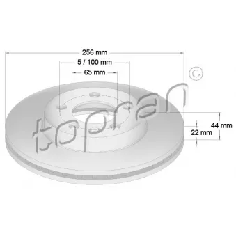 Jeu de 2 disques de frein avant TOPRAN 631 175