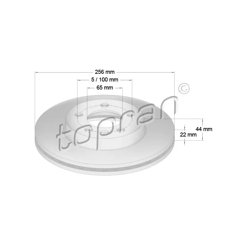 Jeu de 2 disques de frein avant TOPRAN 631 175