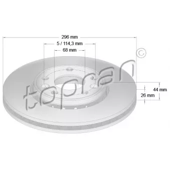 Jeu de 2 disques de frein avant TOPRAN 700 802