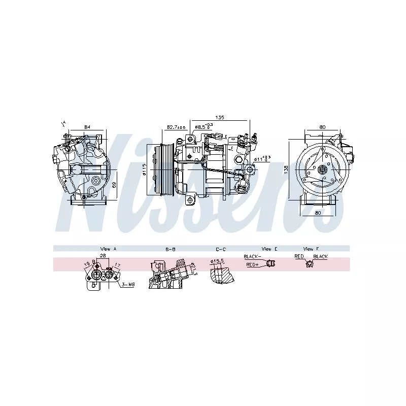 Compresseur, climatisation NISSENS 891042