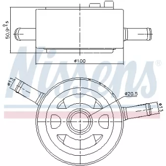 Radiateur d'huile NISSENS 91435