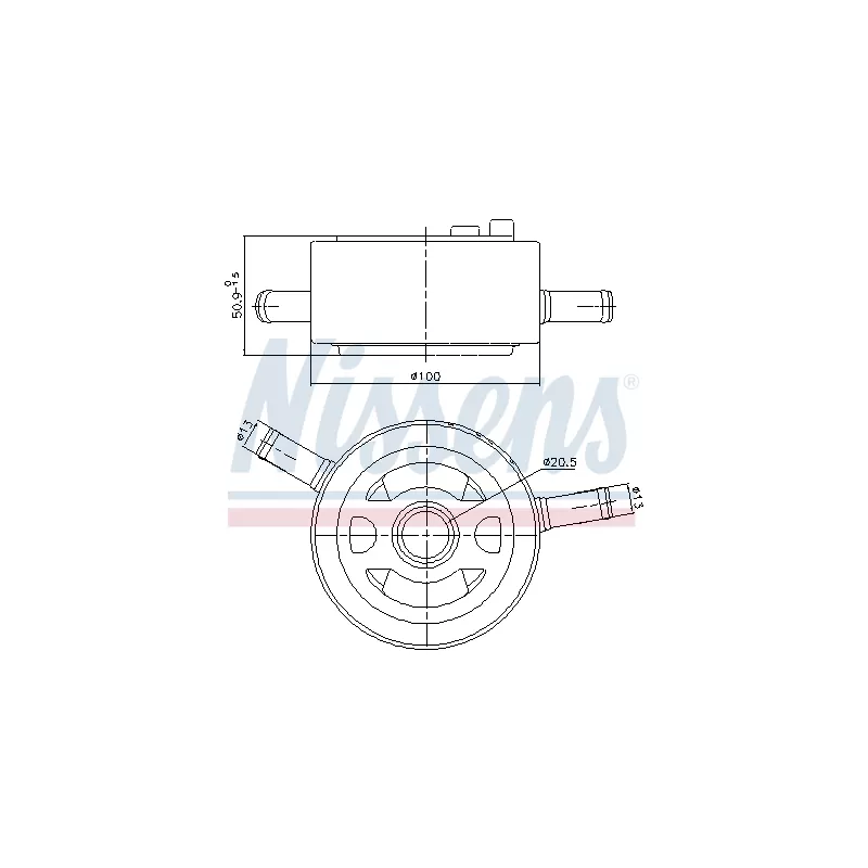 Radiateur d'huile NISSENS 91435