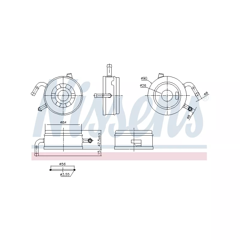 Radiateur d'huile NISSENS 91470