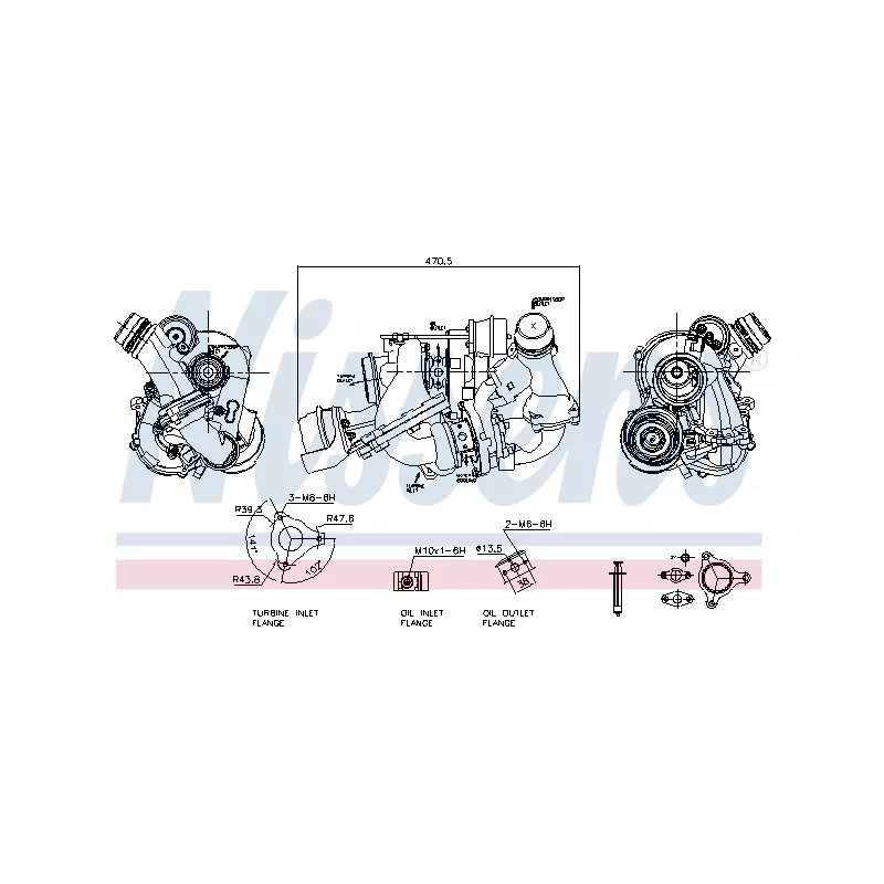 Turbocompresseur, suralimentation NISSENS 93310