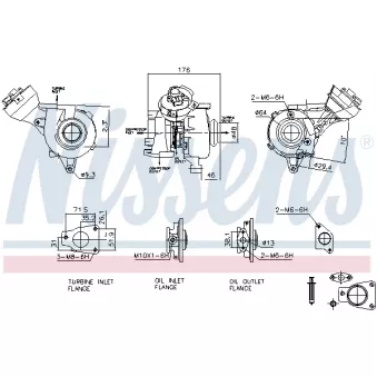 Turbocompresseur, suralimentation NISSENS 93482