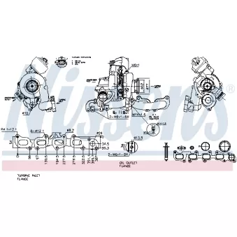 Turbocompresseur, suralimentation NISSENS 93546