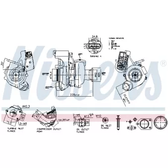 Turbocompresseur, suralimentation NISSENS 93564