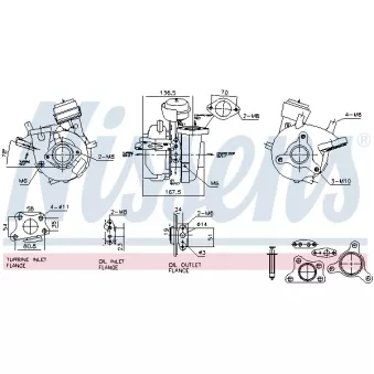 Turbocompresseur, suralimentation NISSENS 93731