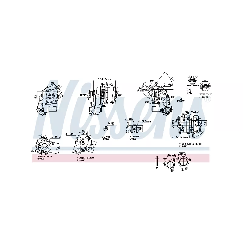 Turbocompresseur, suralimentation NISSENS 93770