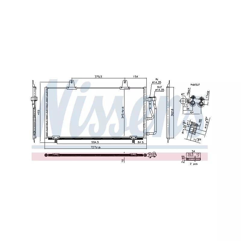 Condenseur, climatisation NISSENS 940987