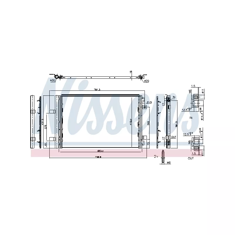 Condenseur, climatisation NISSENS 941283