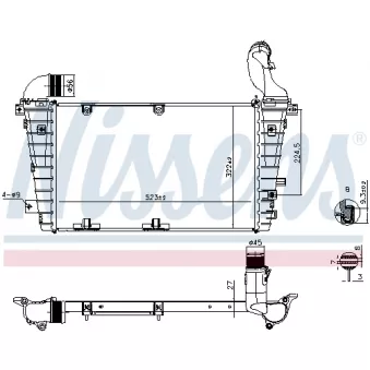 Intercooler, échangeur NISSENS 961267