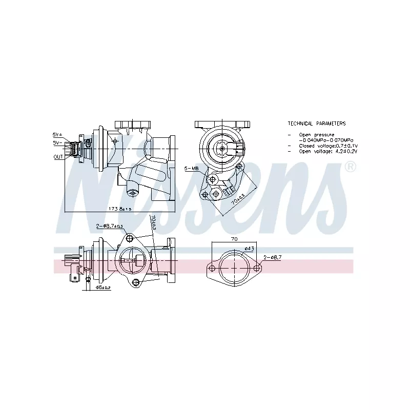 Vanne EGR NISSENS 98475