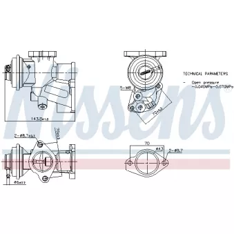 Vanne EGR NISSENS 98476