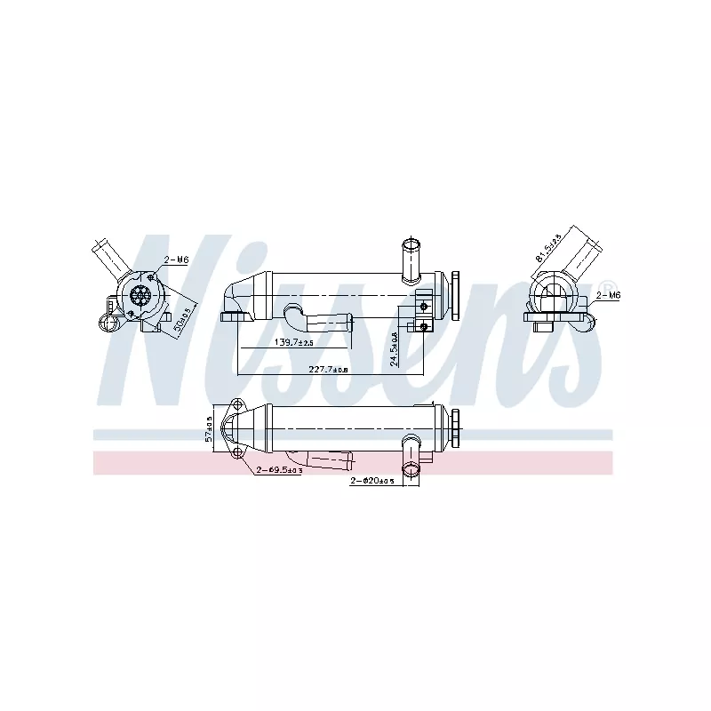 Radiateur, réaspiration des gaz d'échappement NISSENS 989430