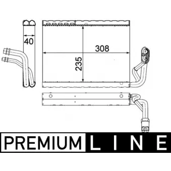 Evaporateur climatisation MAHLE AE 91 000P