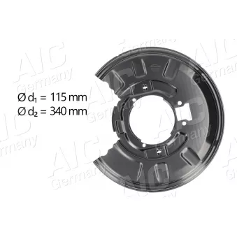 Déflecteur, disque de frein arrière droit AIC 55911