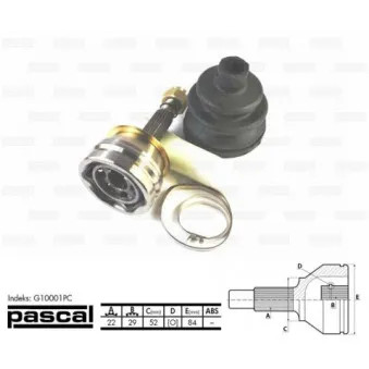 Embout de cardan avant (kit de réparation) PASCAL G10001PC