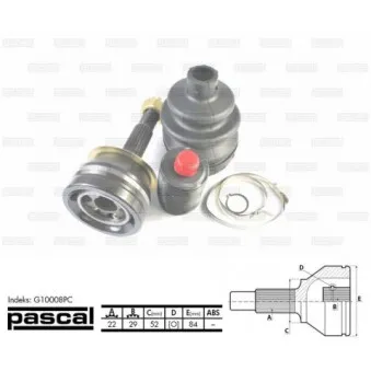Embout de cardan avant (kit de réparation) PASCAL G10008PC
